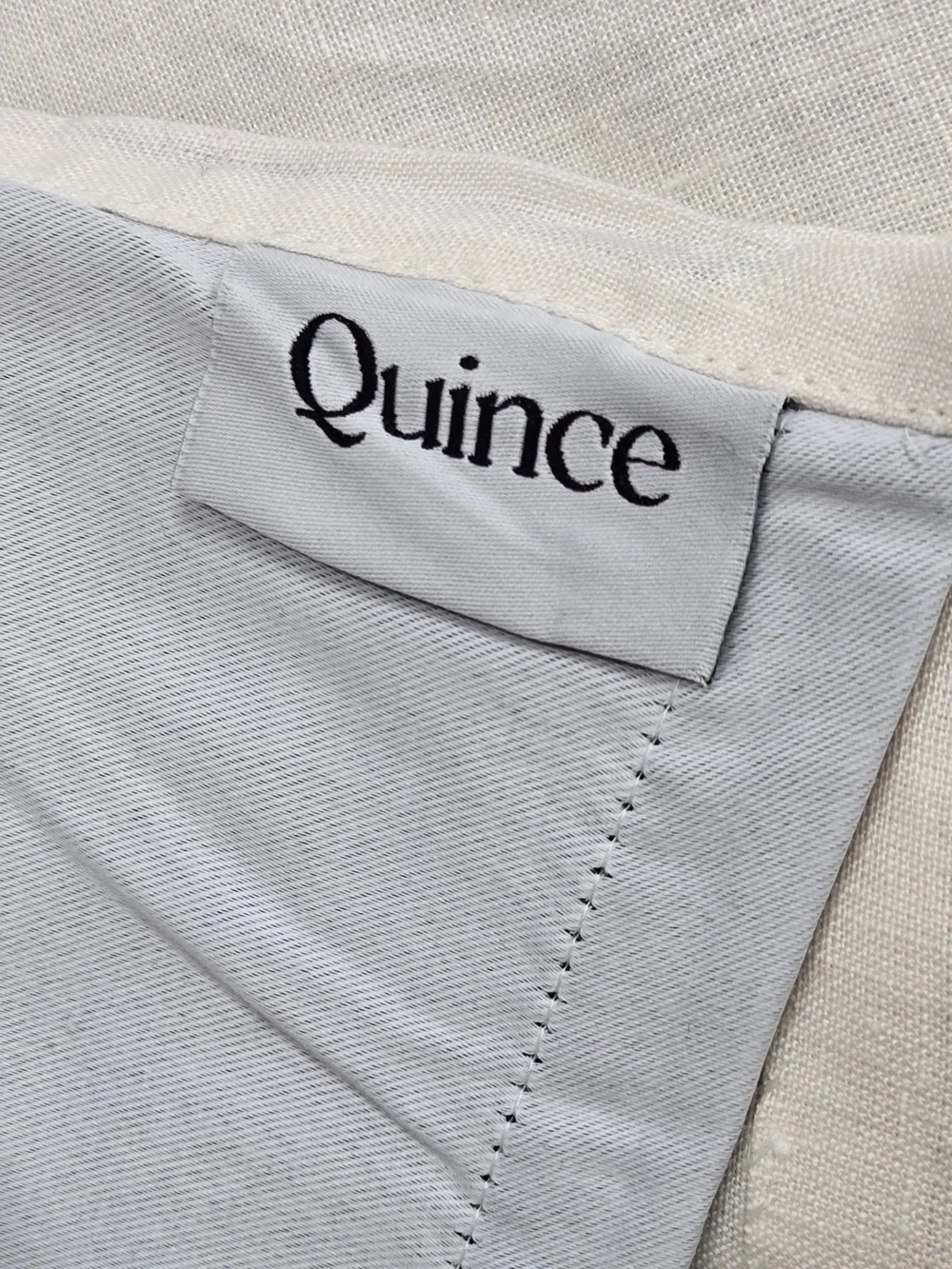 NWT QUINCE Set Of 2 48x84 European Linen True Blackout Curtains Cream 9352